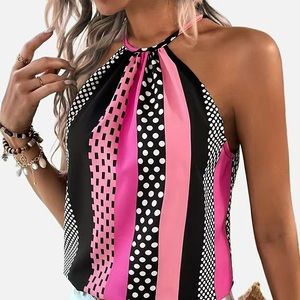 Multi color blouse sleeveless